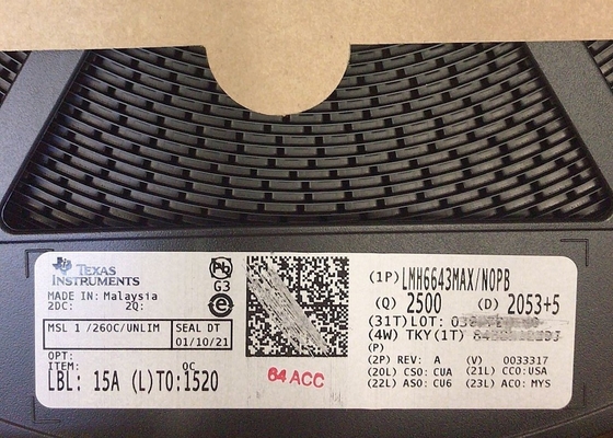LMH6643MAX/NOPB TI 低功率放大器电流感应缓冲器 电源的有源滤波器 ADC 缓冲放大器 便携式视频 CD/DVD ROM