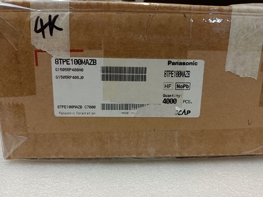 8TPE100MAZB Panasonic 聚合物钽电容器电容器设计用于音频/视频设备、家用电器、计算机和其他办公设备、光学设备、测量设备等电子电路